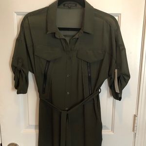 Hot & Delicious Army Green Sheer Dress